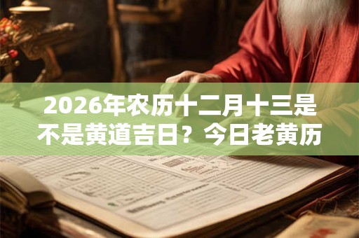 2026年农历十二月十三是不是黄道吉日？今日老黄历卦象？