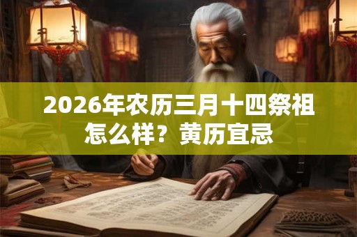 2026年农历三月十四祭祖怎么样？黄历宜忌