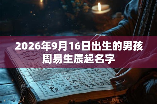 2026年9月16日出生的男孩周易生辰起名字 2026年9月16日出生的男孩周易生辰起名字