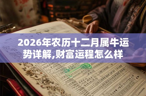 2026年农历十二月属牛运势详解,财富运程怎么样