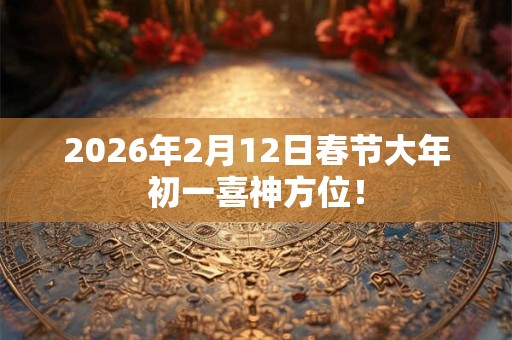 2026年2月12日春节大年初一喜神方位！