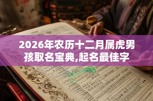 2026年农历十二月属虎男孩取名宝典,起名最佳字 2026年农历十二月属虎男孩取名宝典,起名最佳字