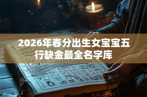 2026年春分出生女宝宝五行缺金最全名字库