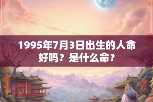 1995年7月3日出生的人命好吗？是什么命？