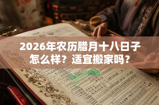 2026年农历腊月十八日子怎么样？适宜搬家吗？
