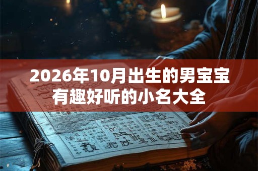 2026年10月出生的男宝宝有趣好听的小名大全