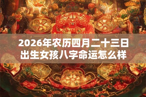 2026年农历四月二十三日出生女孩八字命运怎么样