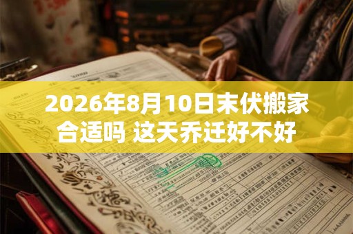 2026年8月10日末伏搬家合适吗 这天乔迁好不好 2026年8月10日末伏搬家合适吗 这天乔迁好不好