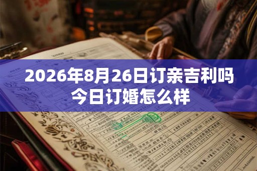 2026年8月26日订亲吉利吗 今日订婚怎么样