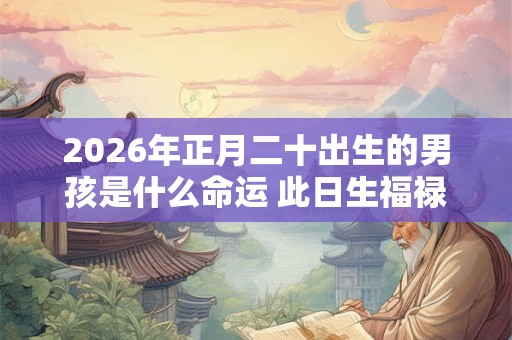 2026年正月二十出生的男孩是什么命运 此日生福禄双至 2026年正月二十出生的男孩是什么命运 此日生福禄双至