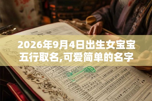 2026年9月4日出生女宝宝五行取名,可爱简单的名字 2026年9月4日出生女宝宝五行取名,可爱简单的名字