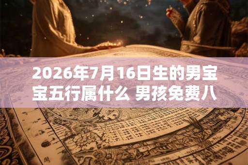 2026年7月16日生的男宝宝五行属什么 男孩免费八字起名 2026年7月16日生的男宝宝五行属什么 男孩免费八字起名