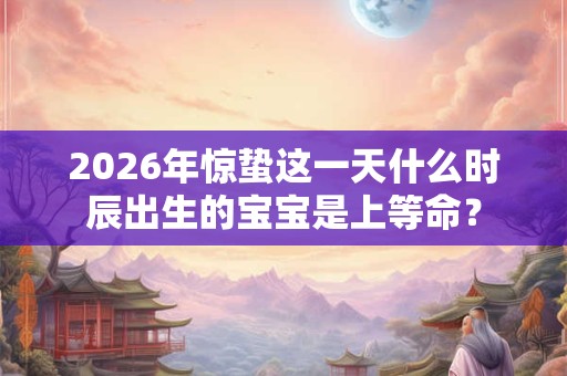 2026年惊蛰这一天什么时辰出生的宝宝是上等命? 2026年惊蛰这一天什么时辰出生的宝宝是上等命?