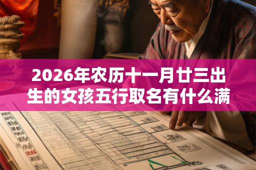 2026年农历十一月廿三出生的女孩五行取名有什么满分推荐? 2026年农历十一月廿三出生的女孩五行取名有什么满分推荐?