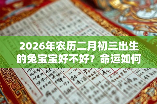 2026年农历二月初三出生的兔宝宝好不好?命运如何? 2026年农历二月初三出生的兔宝宝好不好?命运如何?