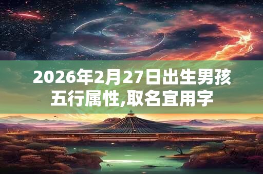2026年2月27日出生男孩五行属性,取名宜用字