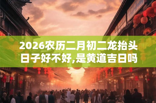 2026农历二月初二龙抬头日子好不好,是黄道吉日吗？