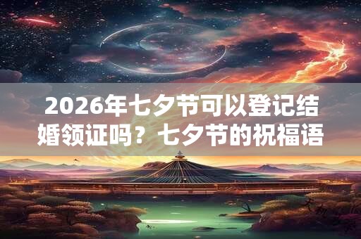 2026年七夕节可以登记结婚领证吗?七夕节的祝福语 2026年七夕节可以登记结婚领证吗?七夕节的祝福语