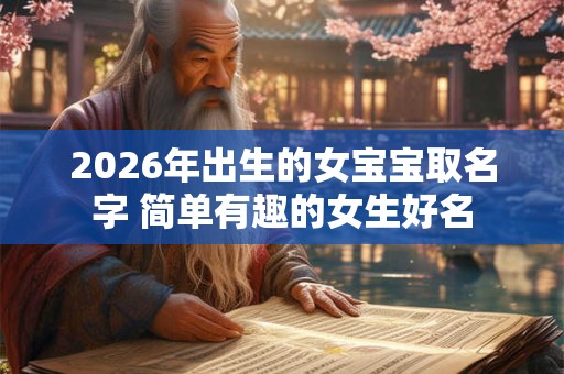 2026年出生的女宝宝取名字 简单有趣的女生好名