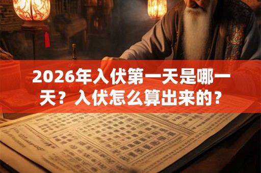 2026年入伏第一天是哪一天？入伏怎么算出来的？