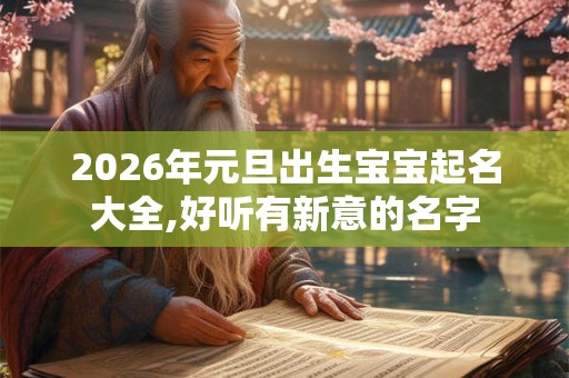 2026年元旦出生宝宝起名大全,好听有新意的名字