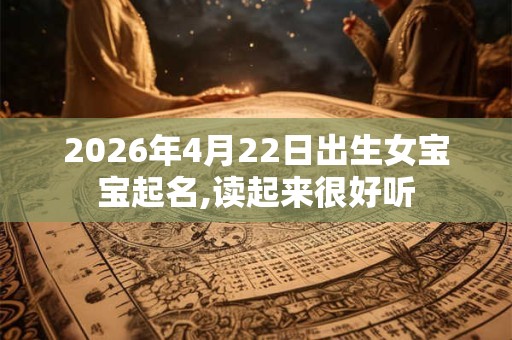 2026年4月22日出生女宝宝起名,读起来很好听