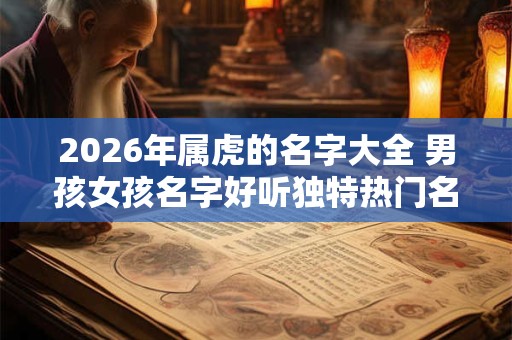 2026年属虎的名字大全 男孩女孩名字好听独特热门名
