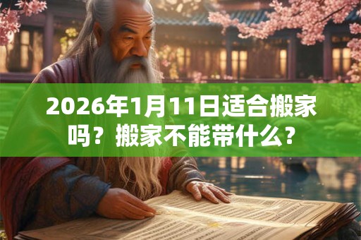 2026年1月11日适合搬家吗？搬家不能带什么？