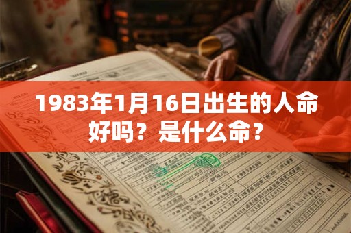 1983年1月16日出生的人命好吗？是什么命？