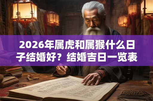 2026年属虎和属猴什么日子结婚好?结婚吉日一览表 2026年属虎和属猴什么日子结婚好?结婚吉日一览表