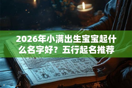 2026年小满出生宝宝起什么名字好？五行起名推荐