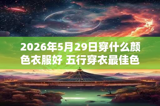 2026年5月29日穿什么颜色衣服好 五行穿衣最佳色