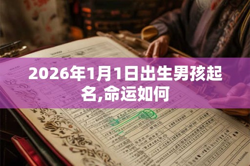2026年1月1日出生男孩起名,命运如何