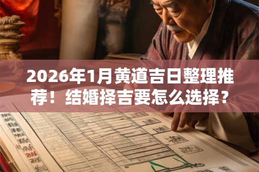 2026年1月黄道吉日整理推荐!结婚择吉要怎么选择? 2026年1月黄道吉日整理推荐!结婚择吉要怎么选择?