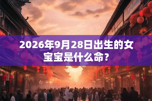 2026年9月28日出生的女宝宝是什么命? 2026年9月28日出生的女宝宝是什么命?
