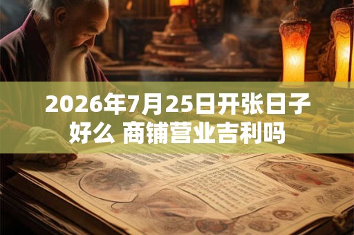 2026年7月25日开张日子好么 商铺营业吉利吗 2026年7月25日开张日子好么 商铺营业吉利吗
