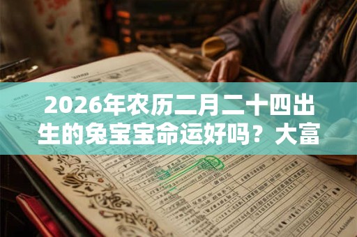 2026年农历二月二十四出生的兔宝宝命运好吗?大富大贵吗? 2026年农历二月二十四出生的兔宝宝命运好吗?大富大贵吗?