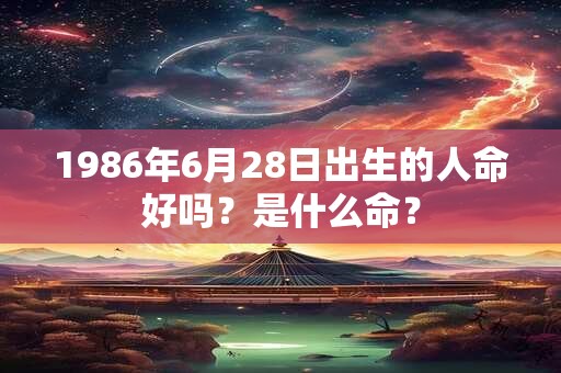 1986年6月28日出生的人命好吗？是什么命？