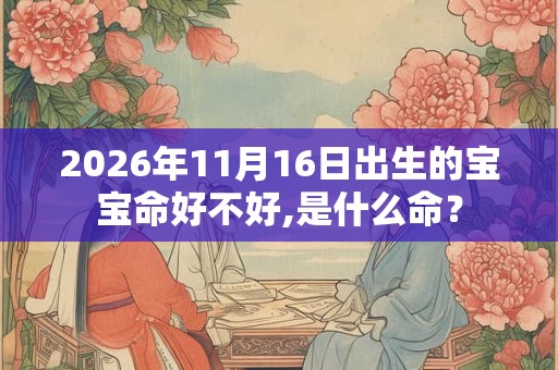 2026年11月16日出生的宝宝命好不好,是什么命？