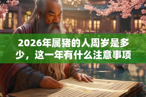 2026年属猪的人周岁是多少,这一年有什么注意事项? 2026年属猪的人周岁是多少,这一年有什么注意事项?