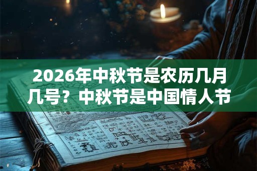 2026年中秋节是农历几月几号?中秋节是中国情人节吗? 2026年中秋节是农历几月几号?中秋节是中国情人节吗?