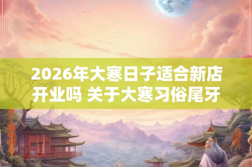 2026年大寒日子适合新店开业吗 关于大寒习俗尾牙祭 2026年大寒日子适合新店开业吗 关于大寒习俗尾牙祭