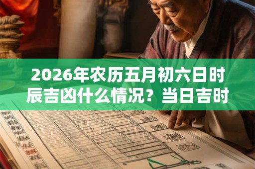 2026年农历五月初六日时辰吉凶什么情况?当日吉时查询 2026年农历五月初六日时辰吉凶什么情况?当日吉时查询