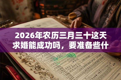 2026年农历三月三十这天求婚能成功吗，要准备些什么？