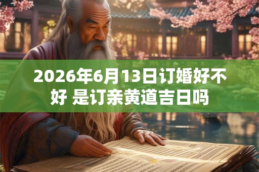 2026年6月13日订婚好不好 是订亲黄道吉日吗
