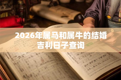 2026年属马和属牛的结婚吉利日子查询
