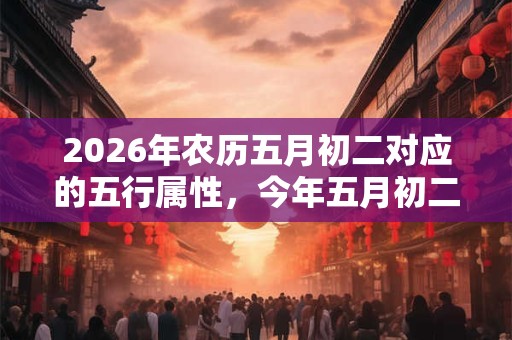 2026年农历五月初二对应的五行属性，今年五月初二是几月几号