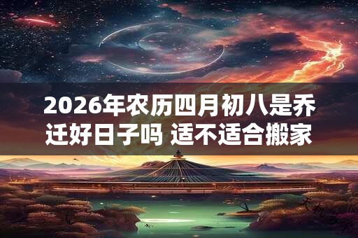 2026年农历四月初八是乔迁好日子吗 适不适合搬家