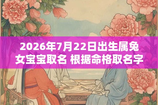2026年7月22日出生属兔女宝宝取名 根据命格取名字 2026年7月22日出生属兔女宝宝取名 根据命格取名字