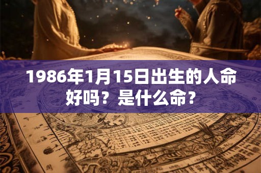 1986年1月15日出生的人命好吗?是什么命? 1986年1月15日出生的人命好吗?是什么命?